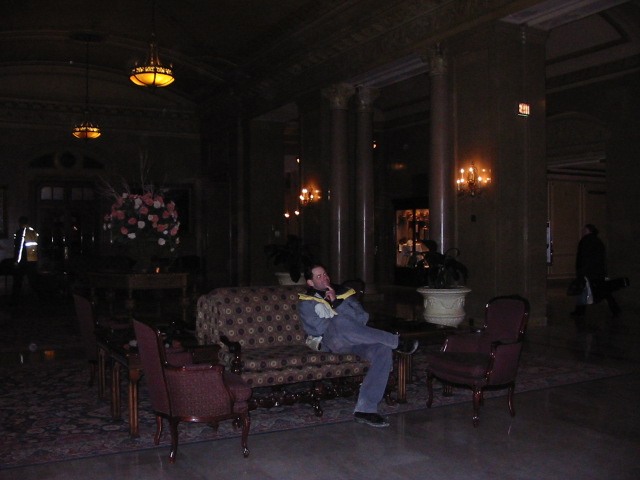 Inside the most luxurious hotel in Ottawa, the Chateau de Laurier.  If we had have stayed much longer I'm sure we would have been kicked out.