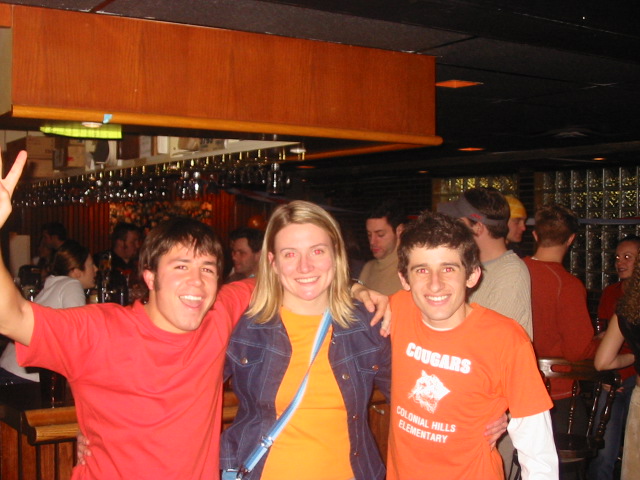 My favourite Aussie chick, that drinks more than anyone I've ever known, with Sebastian and Carlos