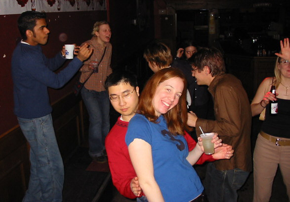 Hubert, a usually quiet and reserved chap from Leeds, decided to liven the place up a little by dishing out a small but brutal 'dance-floor-slapping' to Anne who was only too willing to oblige.
