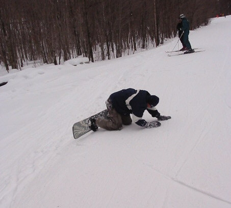 This Aussie battler took to the snow like a fish to water.