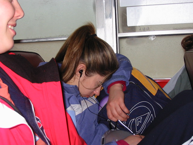 The 7am bus ride was pretty exciting for some.
