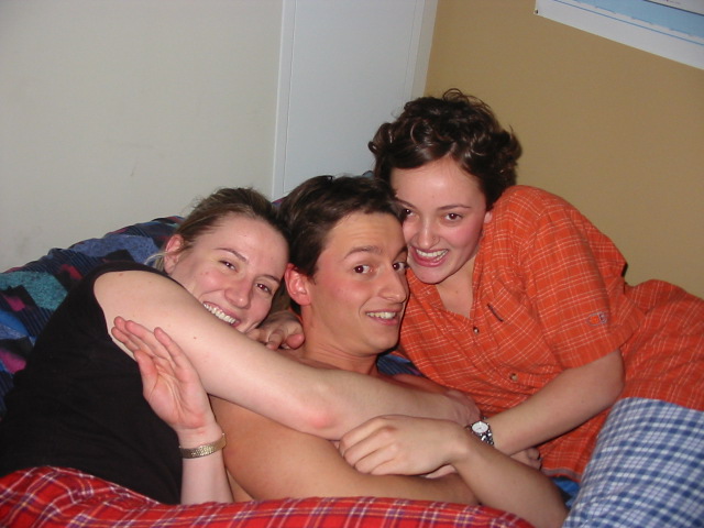 Joel got convinced to get paritially nude by two lovely ladies who may or may not have just been booted out of a strip club for getting up and 'dancing' themselves...